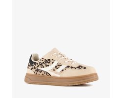 Blue Box meisjes sneakers met panterprint beige bruin - Maat 31 - Uitneembare zool