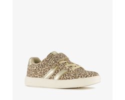 Blue Box meisjes sneakers met panterprint beige goud - Maat 21 - Uitneembare zool