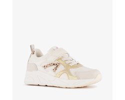 Blue Box meisjes sneakers met panterprint details beige - Maat 28