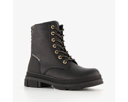 Blue Box meisjes veterboots zwart goud - Maat 36