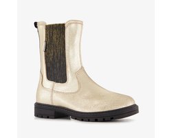 Braqeez leren meisjes Chelsea boots goud - Maat 27 - Uitneembare zool