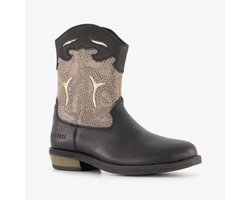 Braqeez leren meisjes cowboy western boots zwart - Maat 31 - Uitneembare zool