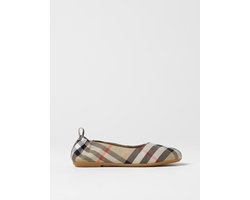 Check Plaid Ballet Flats Kids - Beige Shoes