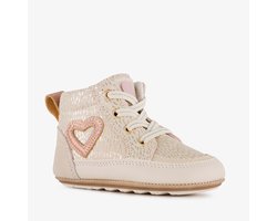 Groot leren babyschoenen beige goud - Maat 20 - Uitneembare zool - In cadeauverpakking