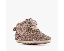 Groot leren babyschoenen met luipaardprint - Bruin - Uitneembare zool - Maat 20 - In cadeauverpakking
