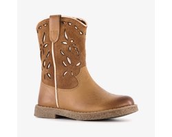 Groot leren meisjes cowboy western boots cognac - Maat 28 - Uitneembare zool