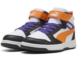 PUMA Puma Rebound V6 Mid AC+ PS Unisex Sneakers - PUMA White-Orange Glo-PUMA Black