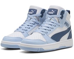 PUMA Puma Rebound V6 Mid Jr Unisex Sneakers - PUMA White-Dark Indigo-Haute Tropic