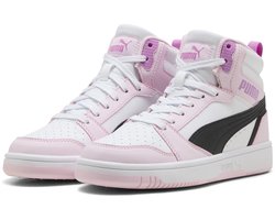 PUMA Puma Rebound V6 Mid Jr Unisex Sneakers - PUMA White-PUMA Black-Pearl Pink