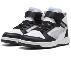 PUMA Puma Rebound V6 Mid Space Belle AC+ PS Meisjes Sneakers - PUMA Black-Lilac Crush-PUMA White