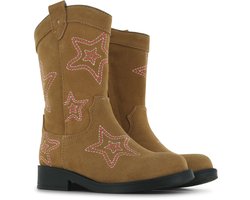 Shoesme cognac cowboylaars met sterren