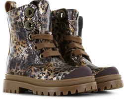 Shoesme metallic-bronzen bikerboot