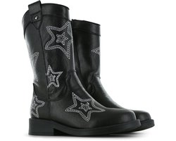 Shoesme zwarte cowboylaars met sterren
