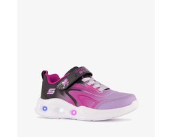 Skechers S-Lights: Sola Glow meisjes sneakers met lichtjes paars - Maat 30 - Uitneembare zool