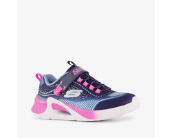 Skechers Tide Tech meisjes sneakers blauw roze - Maat 27 - Uitneembare zool