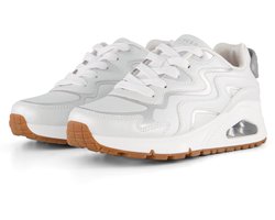 Skechers Uno Gen1-Wavy Shimmer Meisjes Sneakers - Wit