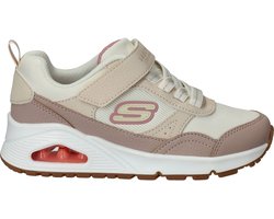 Skechers Uno Mesh Pop Sneakers - Meisjes - Beige - Maat:38