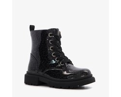 Stap leren meisjes veterboots zwart - Maat 22