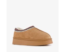 Thu!s lage kinder pantoffels cognac - Maat 30/31 - Sloffen