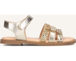 Ton & Ton Meisjes Platte sandalen - Lissa - Goudkleurig - Textiel - - Maat 27