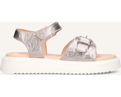 Ton & Ton Meisjes Sandalen met hak - Raisa - Bronskleurig - Leer - Plateauzool - Maat 37