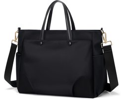 16-inch laptoptas - schoudertas - aktetas - werktas - laptoptas - geschikt voor zaken en reizen - zwart