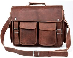 Aktetas ECHT LEER| 42x30x14 cm | Laptop Tas OnceDoce® Mallorca Urban Chique model nr 552