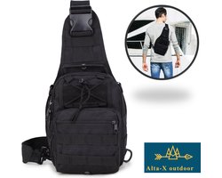 Alta-X - Tactical schoudertas Hoge kwaliteit - Tactical Crossbody tas - Sling Bag - Crossbody bag - Kleur Zwart