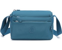 Bagwise® Kleine Schoudertas - Crossbodytas - Dames - (23cm x 16cm x 10cm) 1006 Blauw