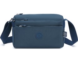 Bagwise® Kleine Schoudertas - Crossbodytas - Dames - (23cm x 16cm x 10cm) 1006 Donker Blauw