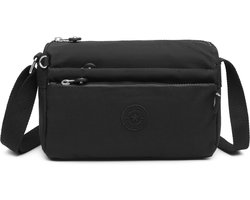 Bagwise® Kleine Schoudertas - Crossbodytas - Dames - (23cm x 16cm x 10cm) 1006 Zwart