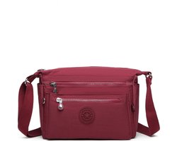 Bagwise® Schoudertas - Crossbody - Dames - 23cm x 27cm - (1238-Bordeaux)