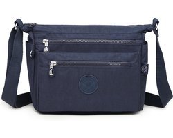 Bagwise® Schoudertas - Crossbody - Dames - 23cm x 27cm - (1238) -Donker Blauw