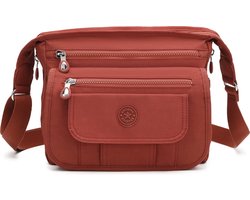 Bagwise® Schoudertas - Crossbody - Dames - (CR3005) Brick (baksteen kleur)