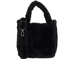 Beagles Barakaldo Schoudertas - Crossbody - Handtas - Fur - Bont - Dames Tas - Zwart