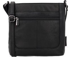 Beagles Benidorm Schoudertas - Crossbody - Dames - Tas - Klassiek - Praktisch - Leren Dames Tas - Zwart