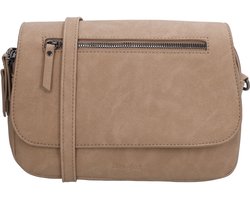 Beagles Cambrils Schoudertas - Crossbody - Dames - Tas - Overslag - Ritssluiting - Dames Tas - Lichttaupe