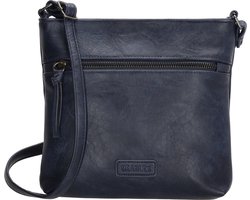 Beagles Ferro Schoudertas - Handige Ritsvakken - Dames Tas - Blauw.