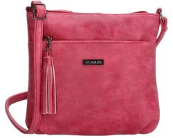 Beagles La Costera Crossbody Schoudertas met Handige Ritsvakken - Dames Tas - Fuchsia