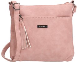 Beagles La Costera Crossbody Schoudertas met Handige Ritsvakken - Dames Tas - Roze