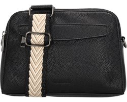 Beagles Las Palmas Crossbody Schoudertas - Trendy Schouderband - Fashion Bag - Praktische Ritsvakken - Dames Tas - Zwart.