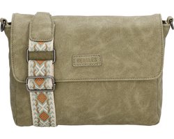 Beagles Malaga Crossbody Schoudertas met Trendy Schouderband - Dames Tas - Lichtgroen