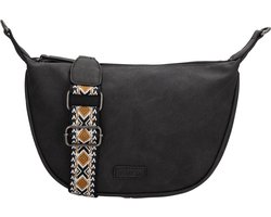 Beagles Malaga Crossbody Schoudertas - Trendy Schouderband - Dames Tas - Zwart.