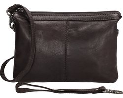 Beagles Maspalomas Crossbody Schoudertas - Leren Dames Tas - Donkerbruin