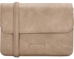 Beagles Murcia Crossbody Schoudertas - Met Overslag - Vegan Leer - Dames Tas - Taupe