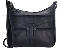 Beagles Murcia Crossbody Schoudertas Trendy Bag Handige Ritsvakken - Dames Tas - Blauw