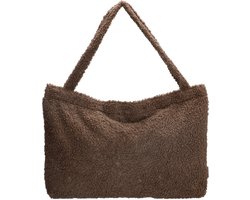 Beagles Navarra Shopper Schoudertas Mommy Tas Verzorgingstas Teddy Soft Trendy Tas - Tote Bag - Dames Tas - Donkertaupe.