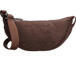 Beagles Neda Crossbody Schoudertas Bananen Tas - Dames Tas - Donkerbruin.