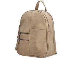 Beagles Rugzak Arta - Rugtas met Meerdere Ritsvakken - Verstelbare Schouderbanden - Taupe.