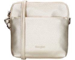 Beagles Tarragona Schoudertas - Crossbody - Ritsvakken - Dames - Imitatieleer - Dames Tas - Licht goud